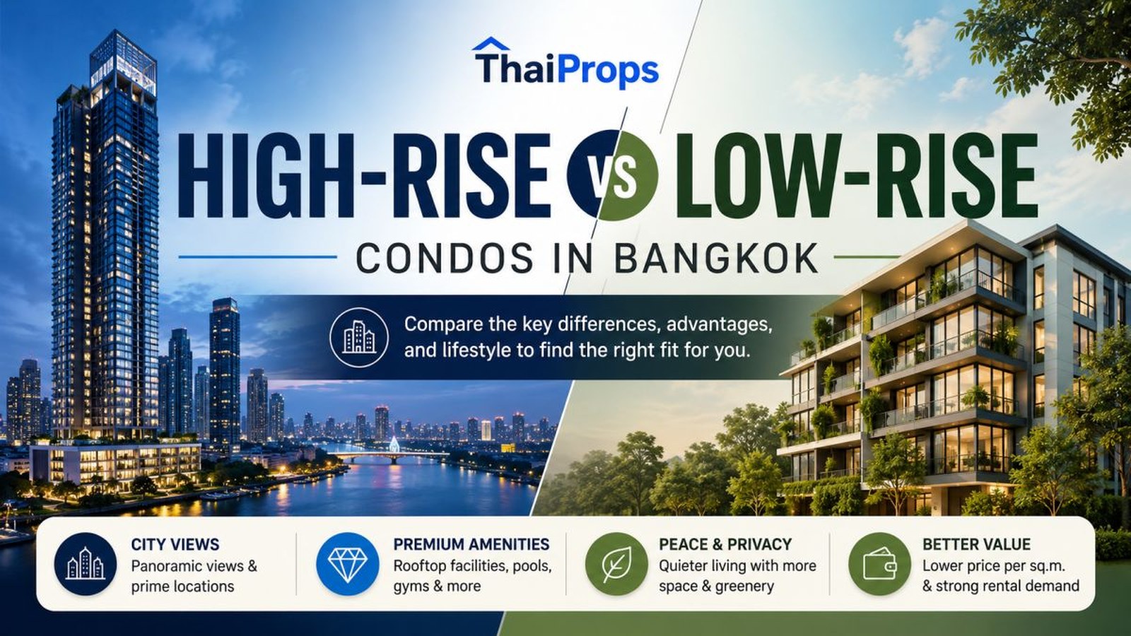 High-Rise vs Low-Rise Condos in Bangkok