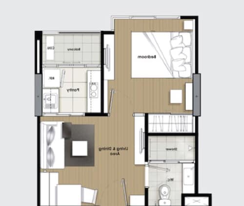 U Delight @ Onnut Station · 1 bedroom · 31 SqM · Floor 7 · On Nut, Bangkok · Photo 2 U Delight @ Onnut Station 1-bedroom Condo in On Nut, Bangkok – photo 2