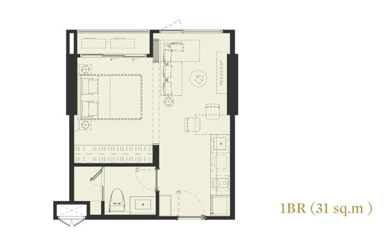 The Crest Park Residences · 1 bedroom · 31 SqM · Floor 23 · Chatuchak, Bangkok · Photo 1 The Crest Park Residences 1-bedroom Condo in Chatuchak, Bangkok – photo 1