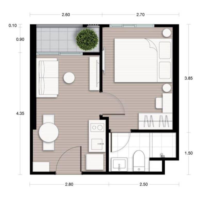 Nue District R9 · 1 bedroom · 26 SqM · Floor 25 · Huai Khwang, Bangkok · Photo 1 Nue District R9 1-bedroom Condo in Huai Khwang, Bangkok – photo 1