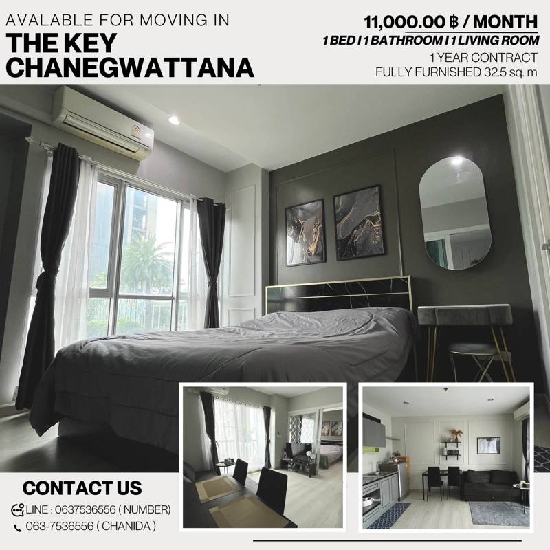 The Key Chaengwattana · 1 bedroom · 32.5 SqM · Pak Kret, Nonthaburi · Photo 1 The Key Chaengwattana 1-bedroom Condo in Pak Kret, Nonthaburi – photo 1