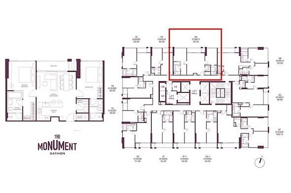 The Monument Thong Lo · 2 bedroom · 80.25 SqM · Floor 11 · Thong Lo, Bangkok · Photo 1 The Monument Thong Lo 2-bedroom Condo in Thong Lo, Bangkok – photo 1