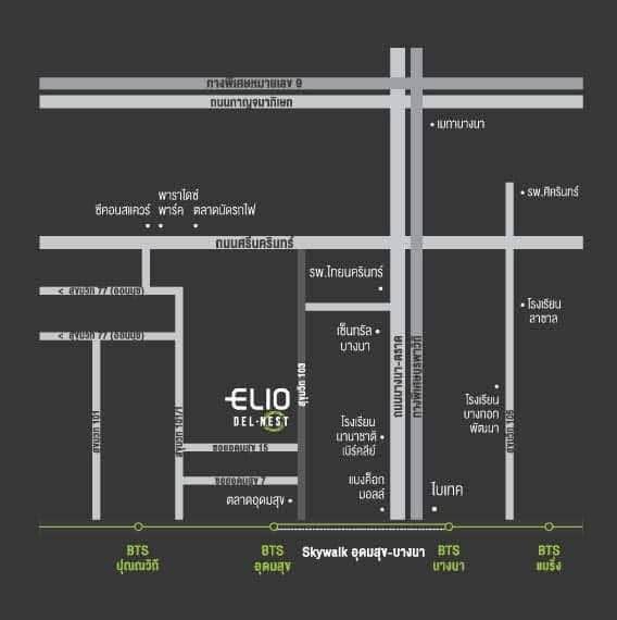 Elio Del Nest · 1 bedroom · 35 SqM · Floor 32 · Bang Na, Bangkok · Photo 2 Elio Del Nest 1-bedroom Condo in Bang Na, Bangkok – photo 2