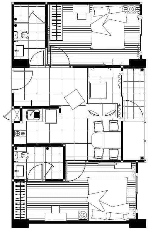 Whizdom @ Punnawithi Station · 2 bedroom · 62 SqM · Floor 3 · Punnawithi, Bangkok · Photo 5 Whizdom @ Punnawithi Station 2-bedroom Condo in Punnawithi, Bangkok – photo 5