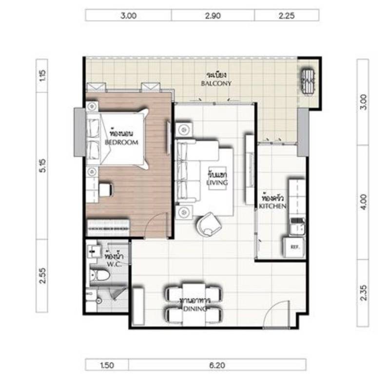 Supalai Elite Surawong · 1 bedroom · 60 SqM · Floor 27 · Silom, Bangkok · Photo 1 Supalai Elite Surawong 1-bedroom Condo in Silom, Bangkok – photo 1