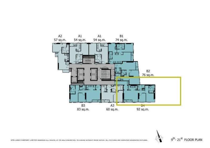 The Diplomat 39 · 2 bedroom · 92 SqM · Floor 15 · Watthana, Bangkok · Photo 3 The Diplomat 39 2-bedroom Condo in Watthana, Bangkok – photo 3