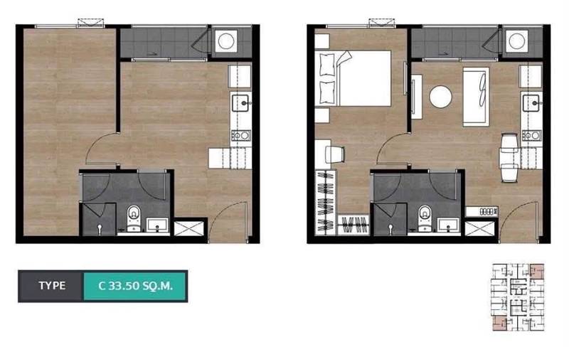 Unio H Tiwanon · 34.37 SqM · Mueang Nonthaburi · Photo 5 Unio H Tiwanon Condo in Mueang Nonthaburi – photo 5