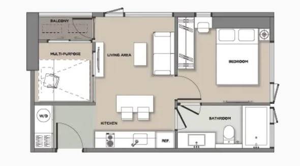 CLOUD Thonglor-Phetchaburi · 1 bedroom · 38 SqM · Floor 34 · Huai Khwang, Bangkok · Photo 3 CLOUD Thonglor-Phetchaburi 1-bedroom Condo in Huai Khwang, Bangkok – photo 3