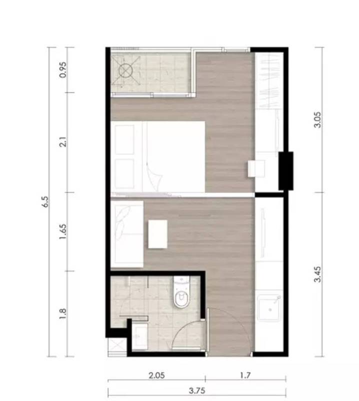 Wynn Condo Phahon Yothin 52 · 23.5 SqM · Photo 3 Wynn Condo Phahon Yothin 52 Condo – photo 3