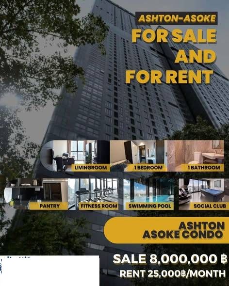 Ashton Asoke · 1 bedroom · 31 SqM · Floor 15 · Asoke, Bangkok · Photo 1 Ashton Asoke 1-bedroom Condo in Asoke, Bangkok – photo 1